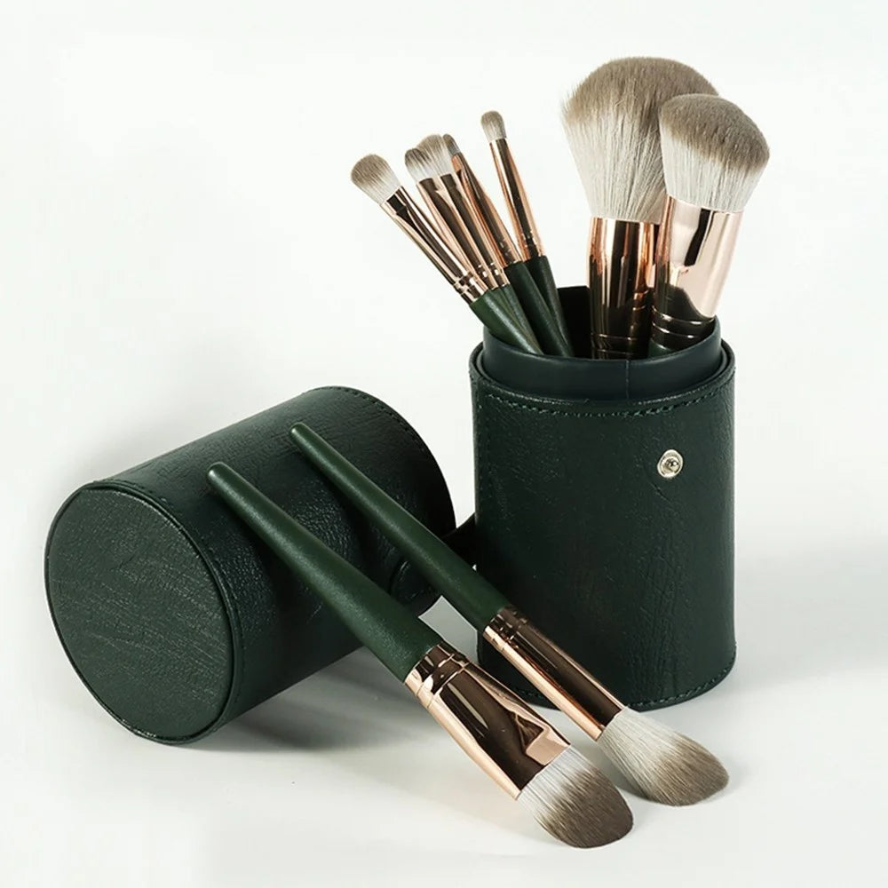 14Pcs Makeup Brush Set Foundation Powder Concealer Brushes with Portable PU Brush Holder - 2