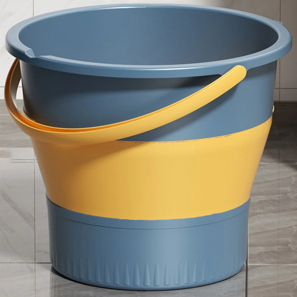 Foldable Water Bucket 5L Portable Thickened Plastic Collapsible Container for Outdoor  /  Home Use - Blue - 1