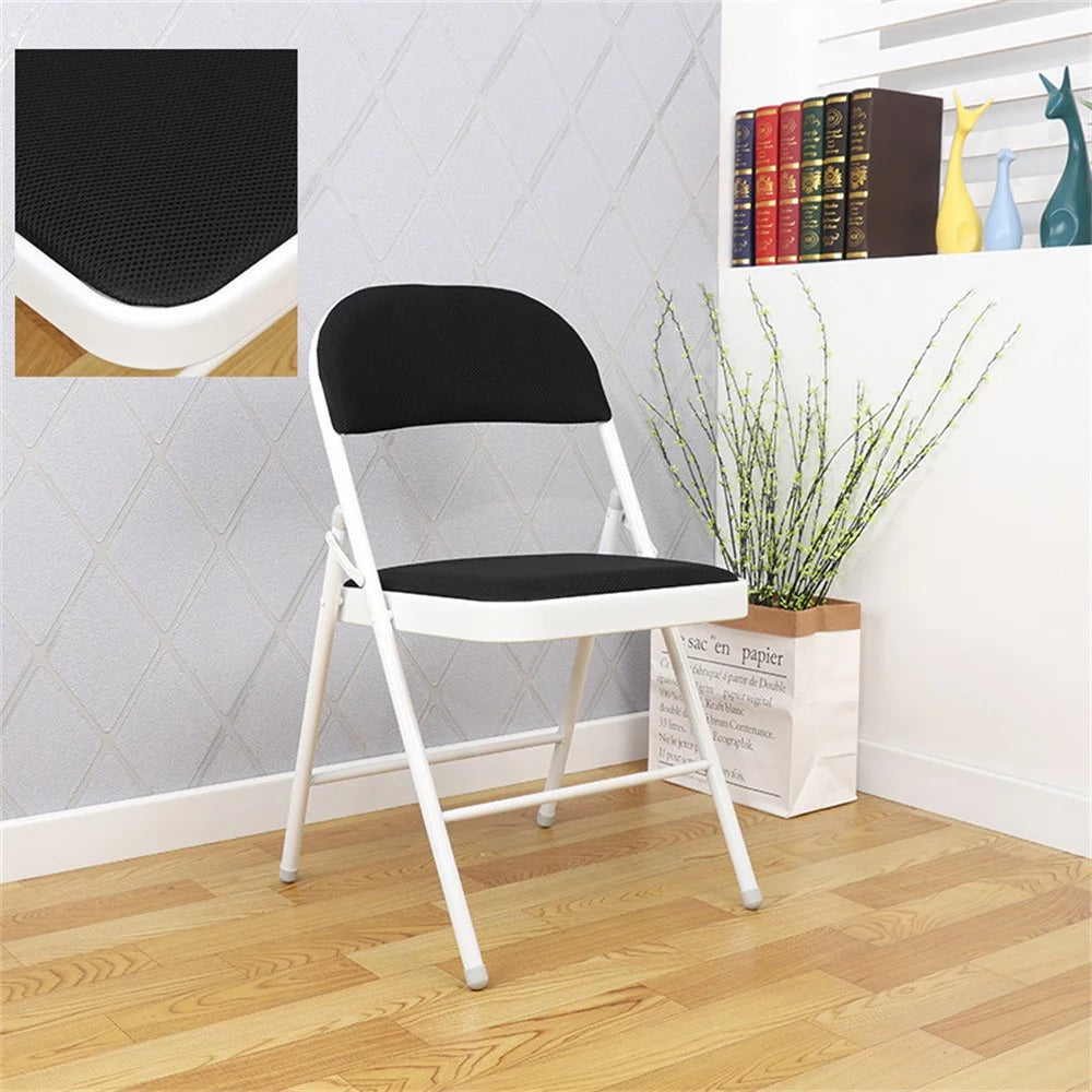 Portable Folding Metal Conference Chair Office Computer Chair Leisure Home Outdoor Seat - 1