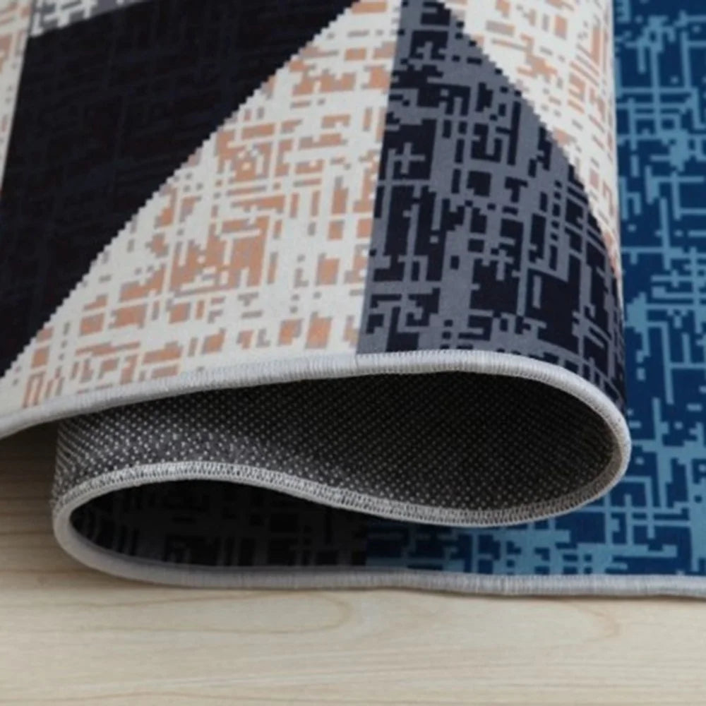 120 x 160cm Modern Geometric Abstract Rug Living Room Mat Bedroom Area Carpet Washable - Style A - 4
