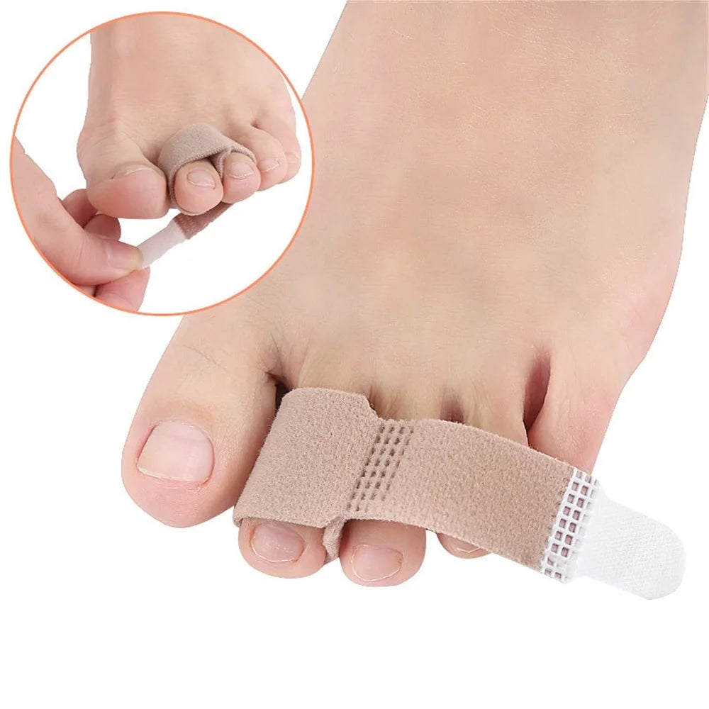 10PCS Toe Finger Straightener Nylon Toe Bounding Loop Fastener Corrector Bandage - Size: S - 7