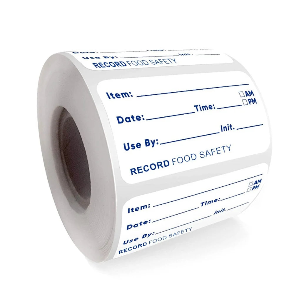 5 Rolls Food Date Food Labels Perfect for Glass Metal Plastic Reusable Containers, Size: 2.5x5cm - 2