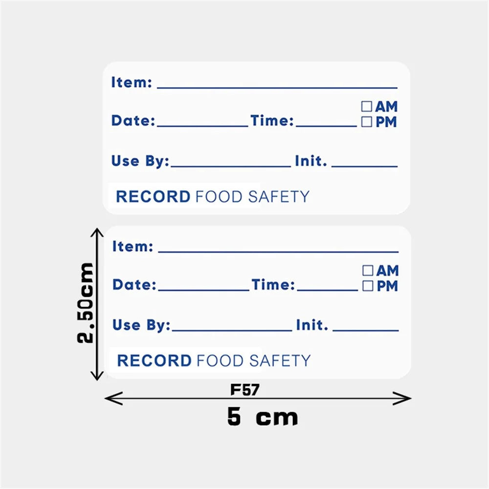 5 Rolls Food Date Food Labels Perfect for Glass Metal Plastic Reusable Containers, Size: 2.5x5cm - 6