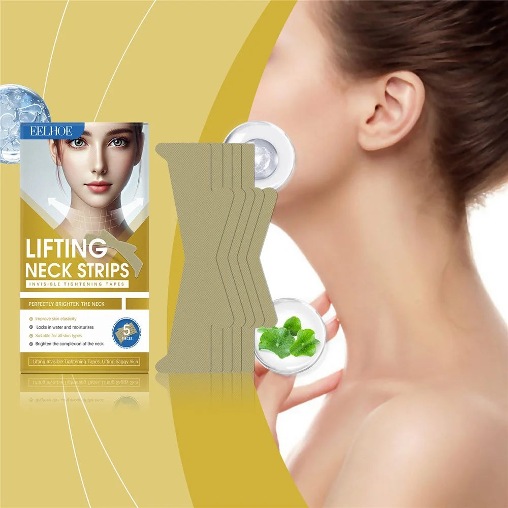 EELHOE EE-A06-0337-01 5Pcs Neck Firming Patches Anti Wrinkle Moisturizing Lifting Neck Care Stickers - 2