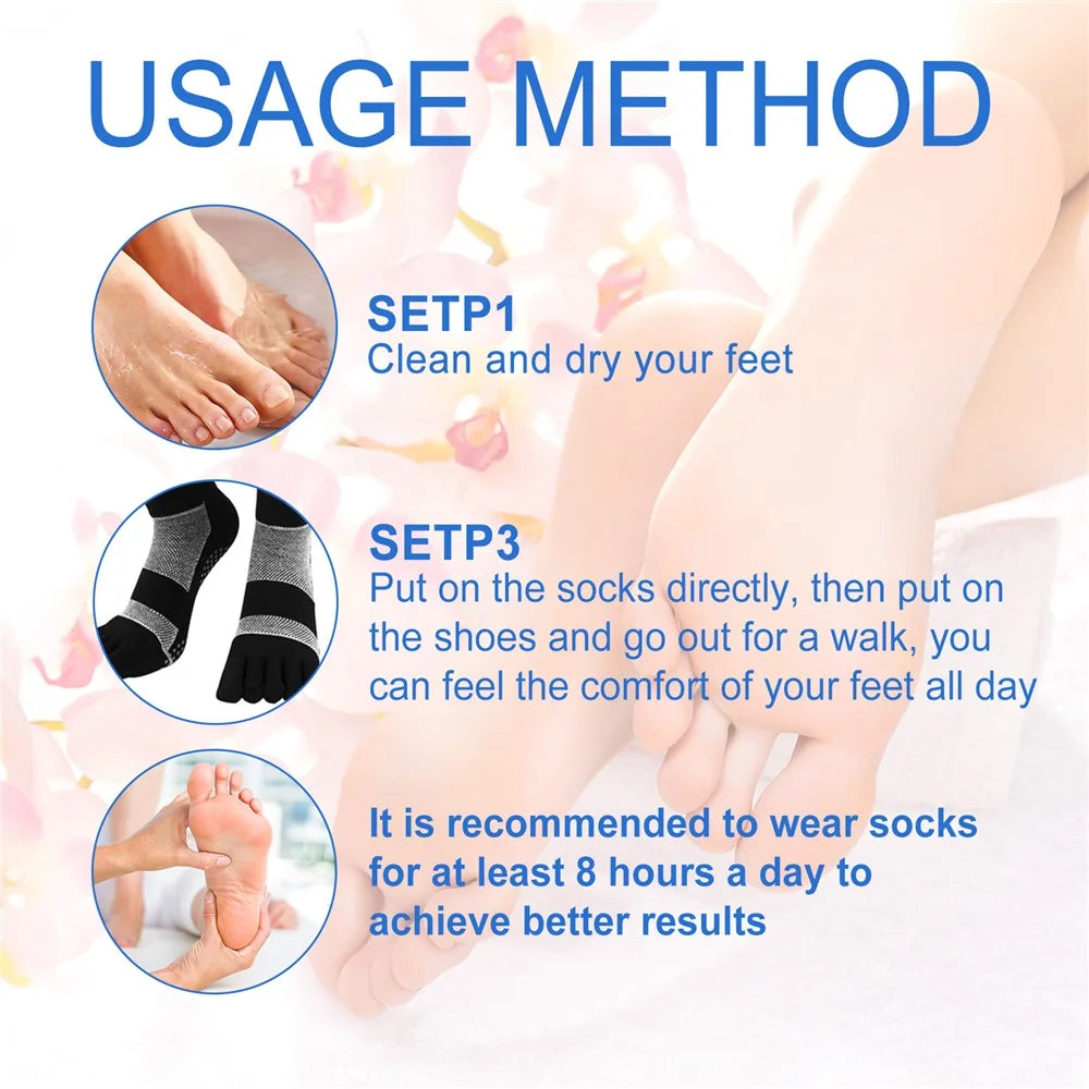 SOUTH MOON SOA08-A022-1-BK1 1 Pair Antibacterial Deodorant Socks Non Slip Sweat Absorbing Foot Care Socks - 3