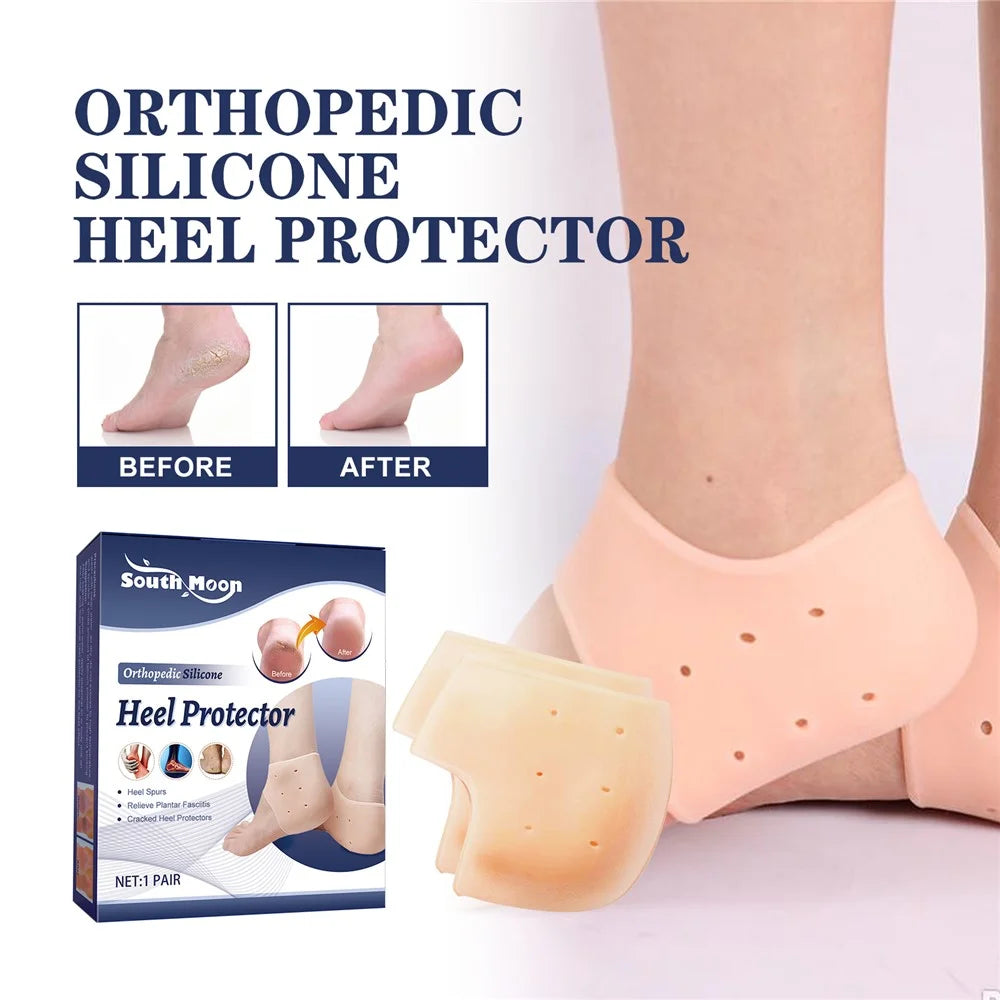 SOUTH MOON SO062210311 1 Pair Silicone Heel Protector Pad Moisturizing Anti Crack Foot Care Sleeve - 2
