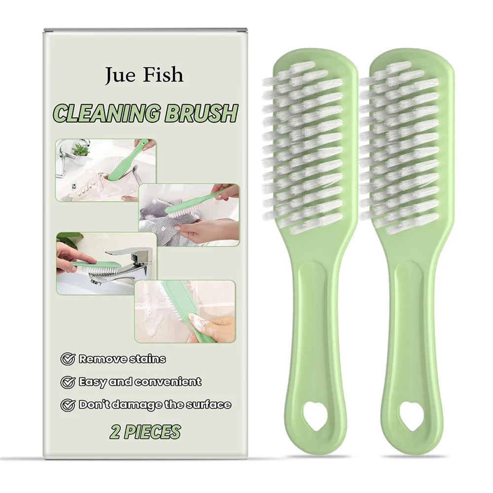 JUE-FISH JU-C09-0109-01 2Pcs Multi Purpose Cleaning Brush for Shoes Sink Wall Stains Removal Bristles - 1