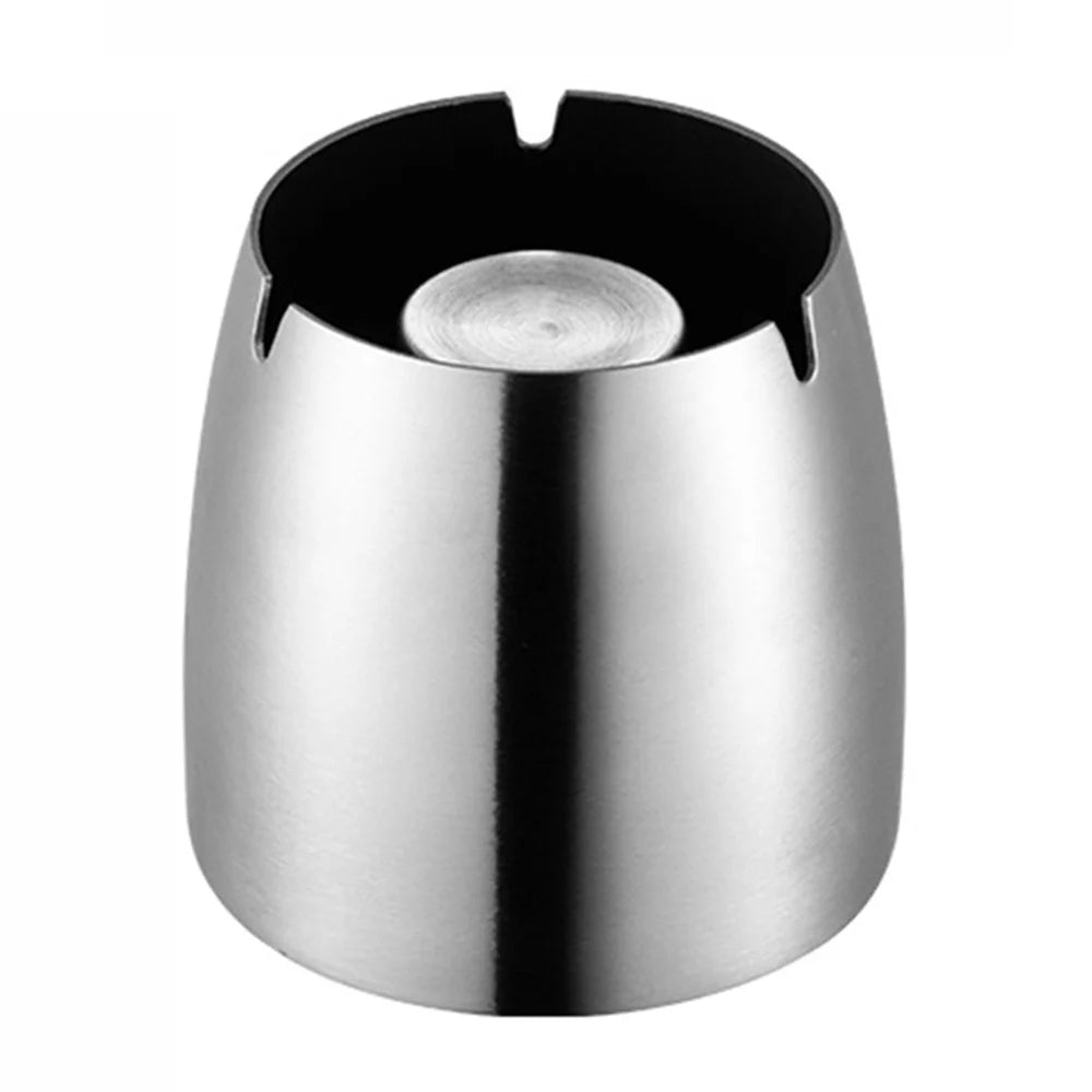 Stainless Steel Ashtray Thickened Cigarette Holder Anti Fly Ash Ashtray Small Size without Lid - 1