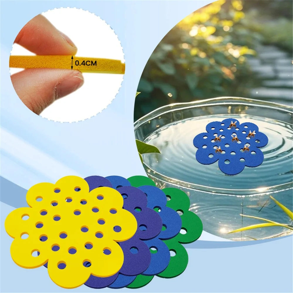 Floating Bee Island Butterfly Water Feeder Tray Insect Drinking Station for Outdoor Garden Decor - Yellow - 2