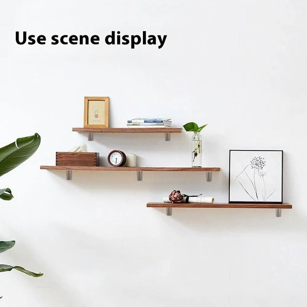 K161 3-23mm Adjustable Glass Shelf Zinc Alloy Clamp Glass Wood Board Fixing Clip Support Bracket - Black - 6