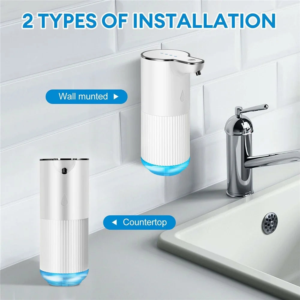 M10 Automatic Soap Dispenser Wall Mounted Touchless Sensor Electric Hand Wash Machine with Drain Cleaner - Liquid Drop Type - 5