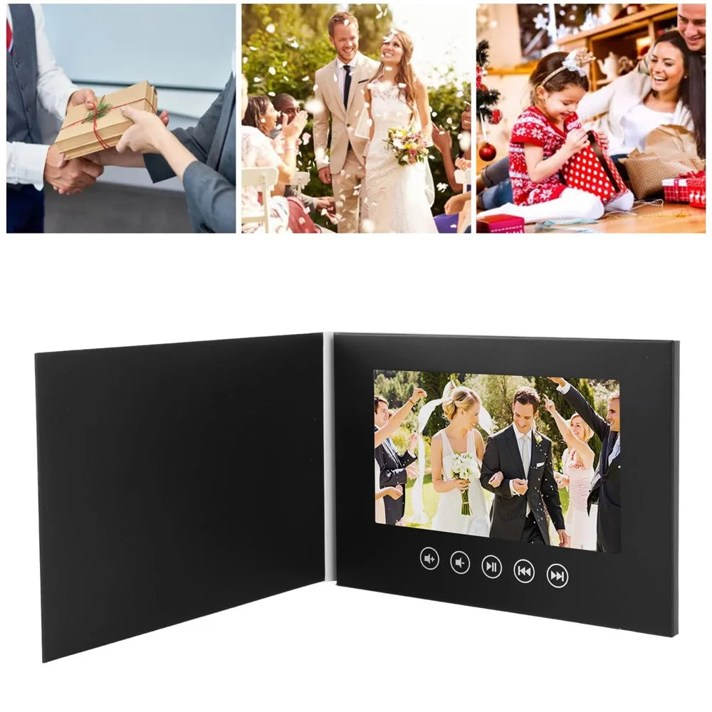 LCD 10 Inch Video Greeting Card Promotional Player Electronic Brochure for Business Promotion Weddings Advertising - Black - 1