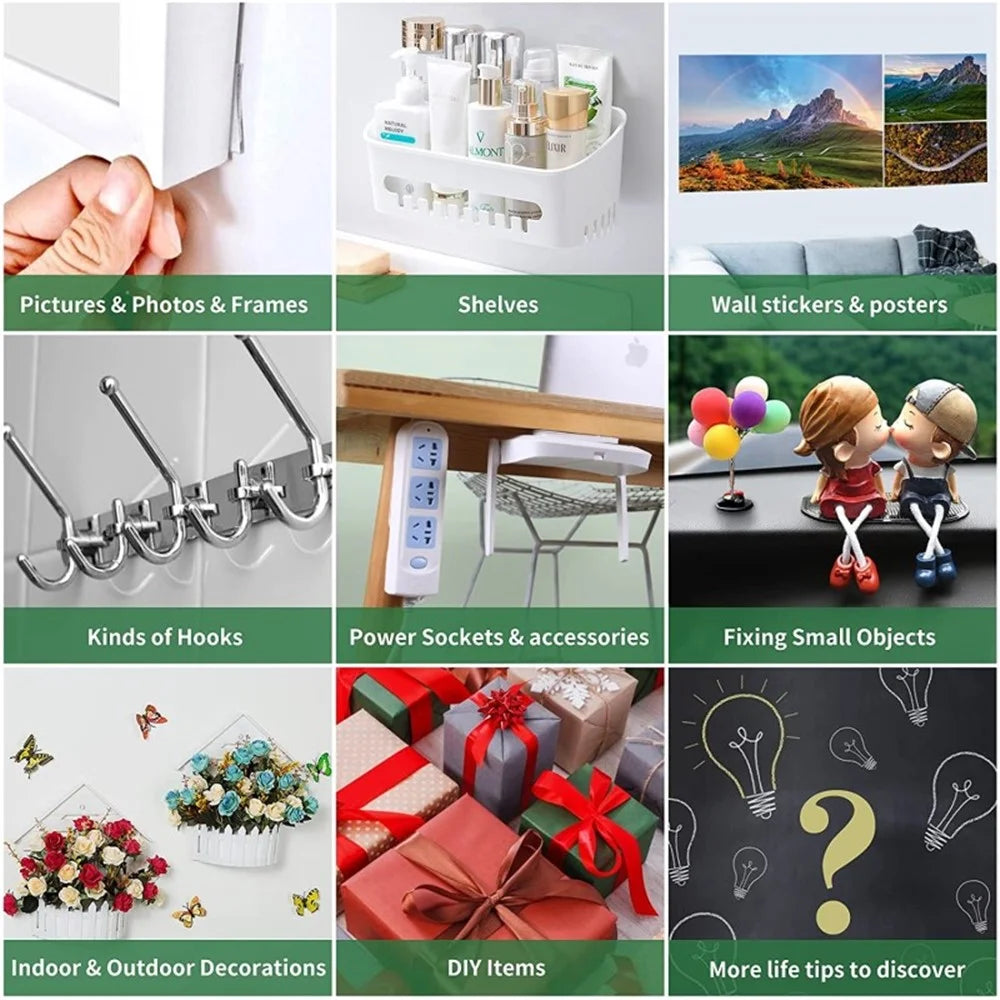 70mmx2mm Dual-Sided Nano Adhesive Tape Sticky Transparent Carpet Wall Tape Sticker, Length: 3m - 6