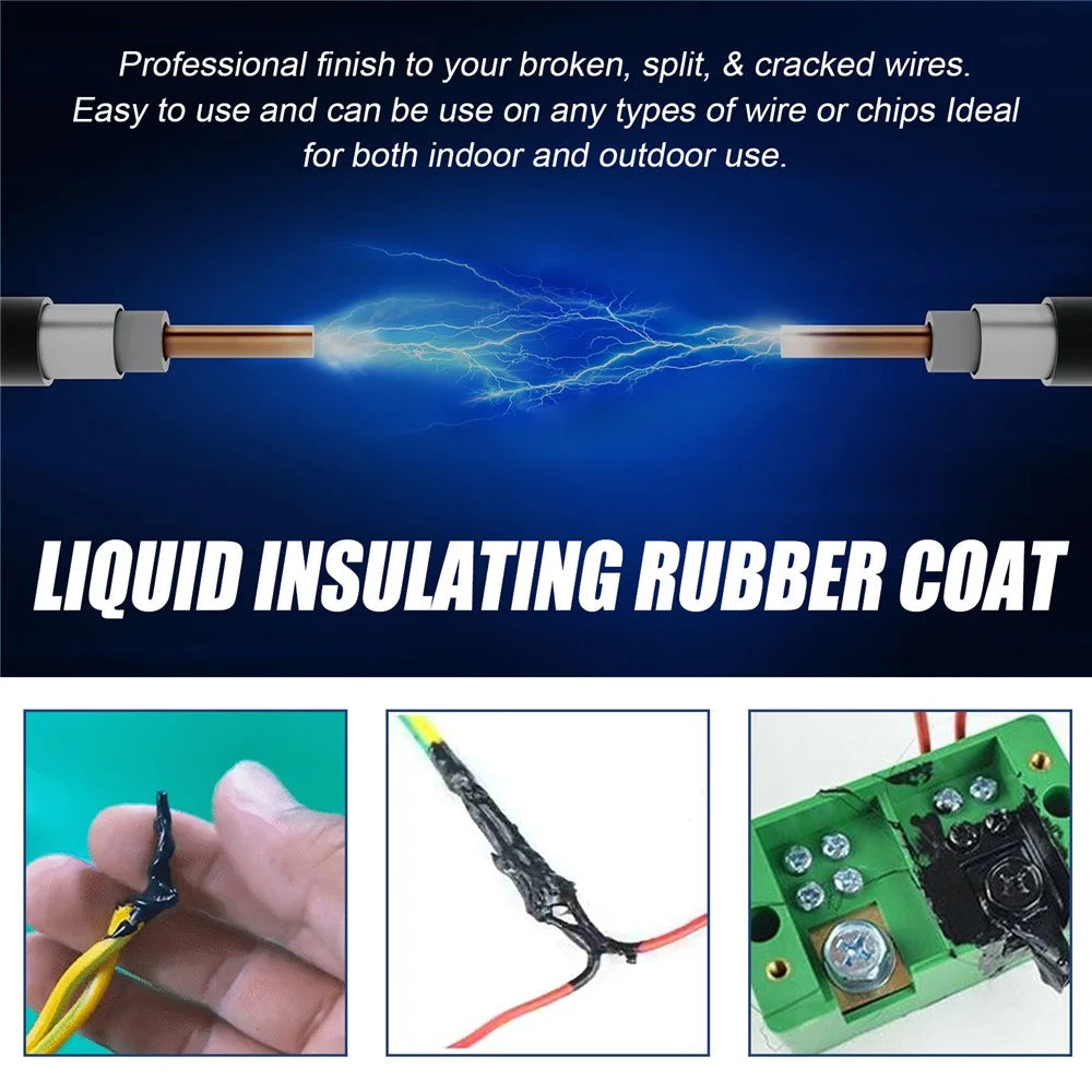 JUE-FISH 50ML White Liquid Insulation Tape for Circuit Board Waterproof Adhesive High Temperature Resistant Sealant - 6