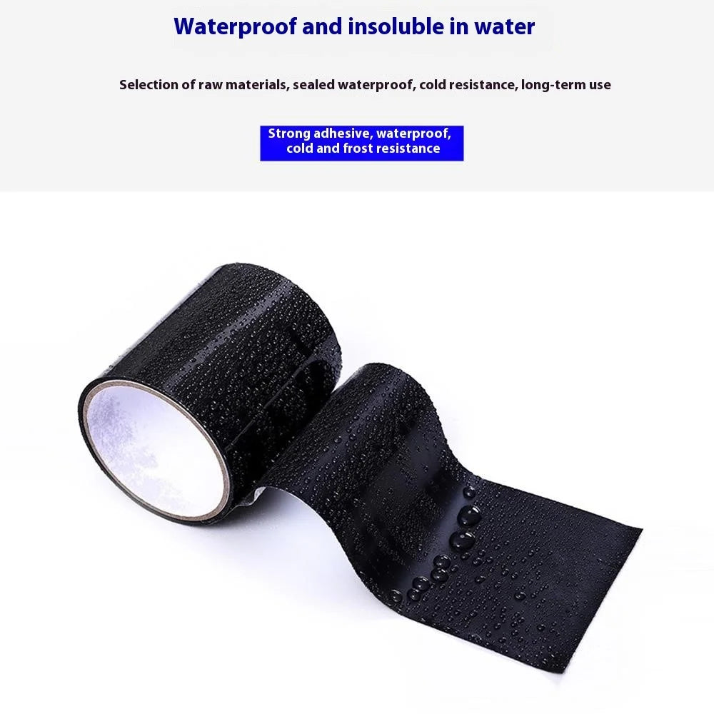 10x150cm PVC Waterproof Tape Kitchen Bathroom Pipe Leak Repair Strong Adhesive Sealant Tape - Black - 7