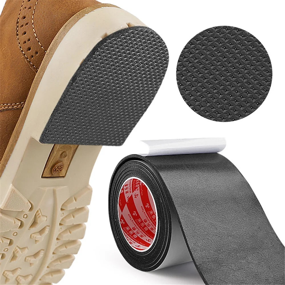 40mm Wide 2m Long Grid Texture Anti-Slip Shoe Sole Sticker Worn Shoe Bottom Self-Adhesive EVA Repair Patch - 1