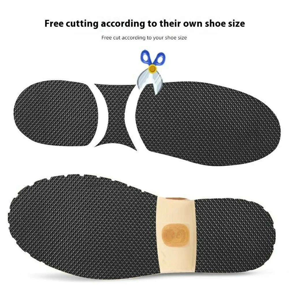 80mm Wide 1m Long Grid Texture Anti-Slip Shoe Sole Sticker Worn Shoe Bottom Self-Adhesive EVA Repair Patch - 2