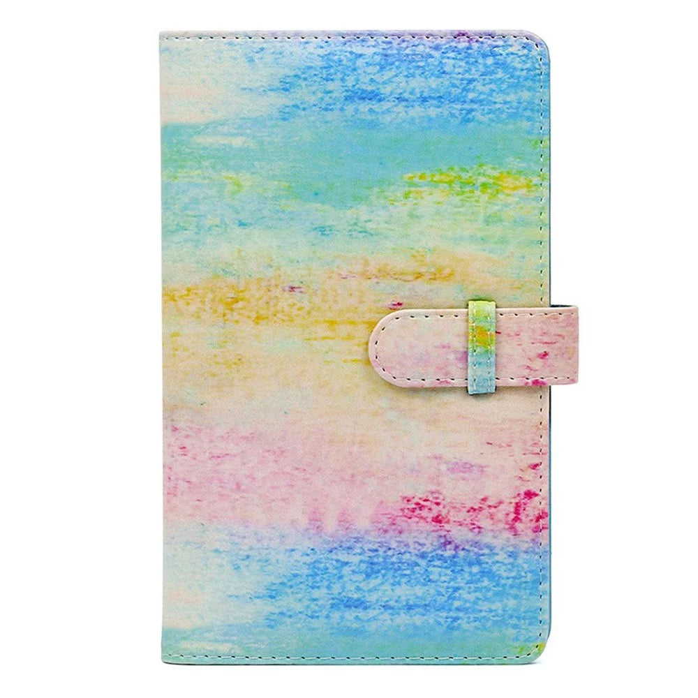 3 Inch Photo Album for Instax Mini 12 / 11 / 9 Large Capacity 96 Photos PU Leather Cover Storage Book - Oil Paint - 1