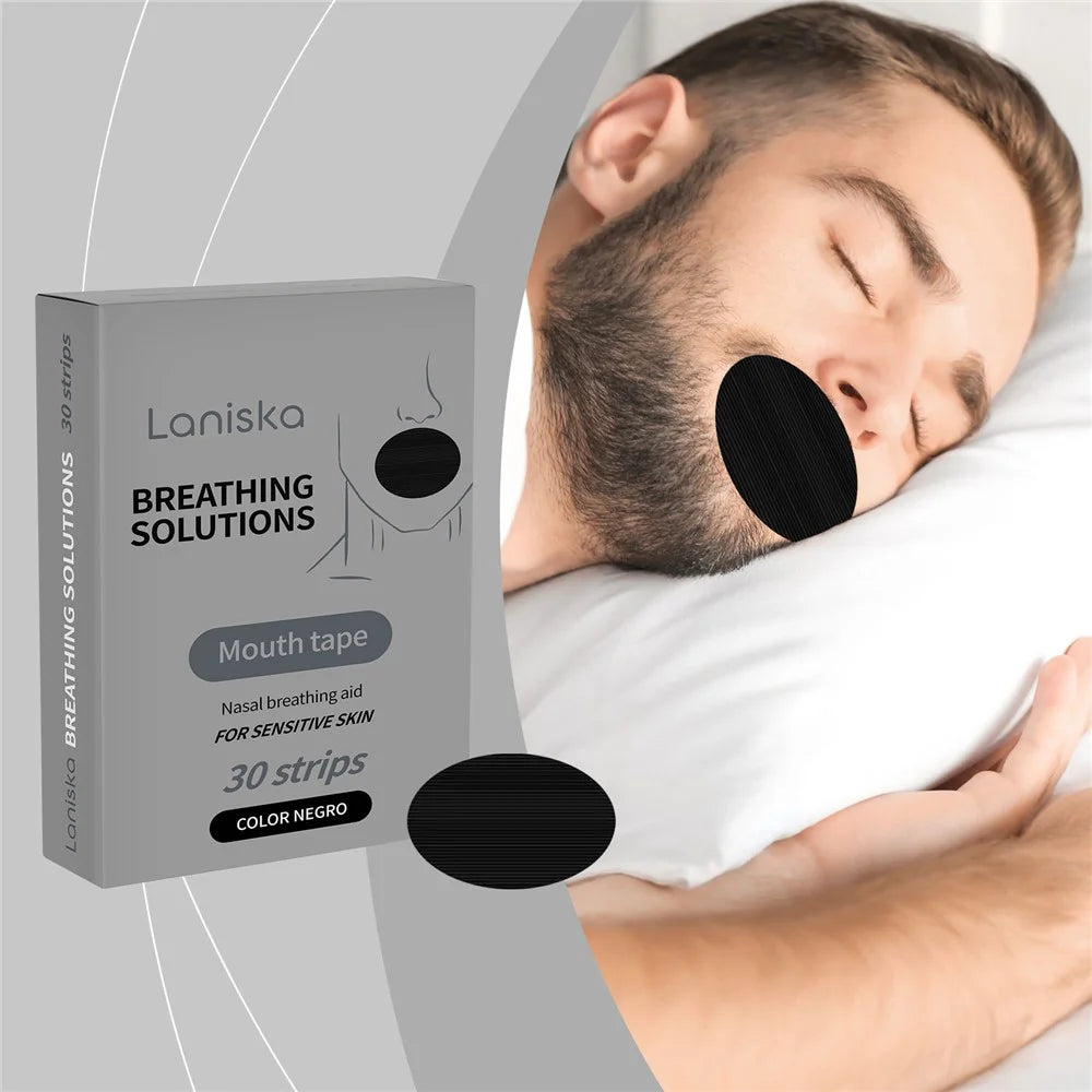 LANISKA LA-B07-0044-01 30Pcs Lavender Oil Anti Snoring Patch Sleep Aid Nasal Breathing Support - 2