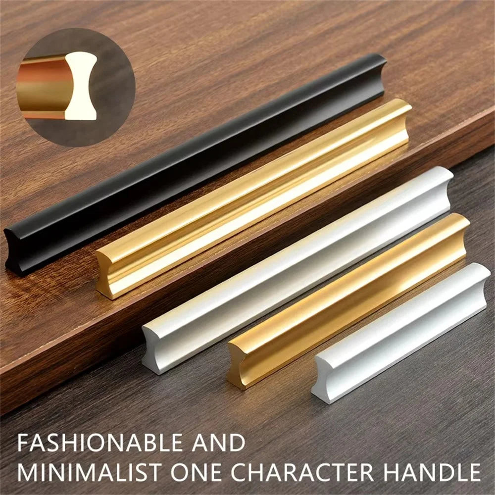 Drawer Pull 64mm Hole Center, 80mm Length Aluminum Alloy Kitchen Cabinet Handle Furniture Hardware - Matte Black - 3
