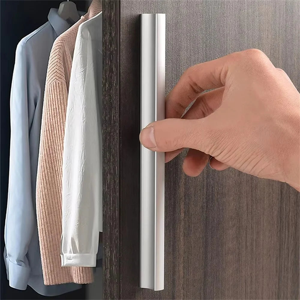 Metal Drawer Pulls 384mm Hole Center / 450mm Length Minimalist Style Hardware Cabinet Handle - Matte Silver - 1