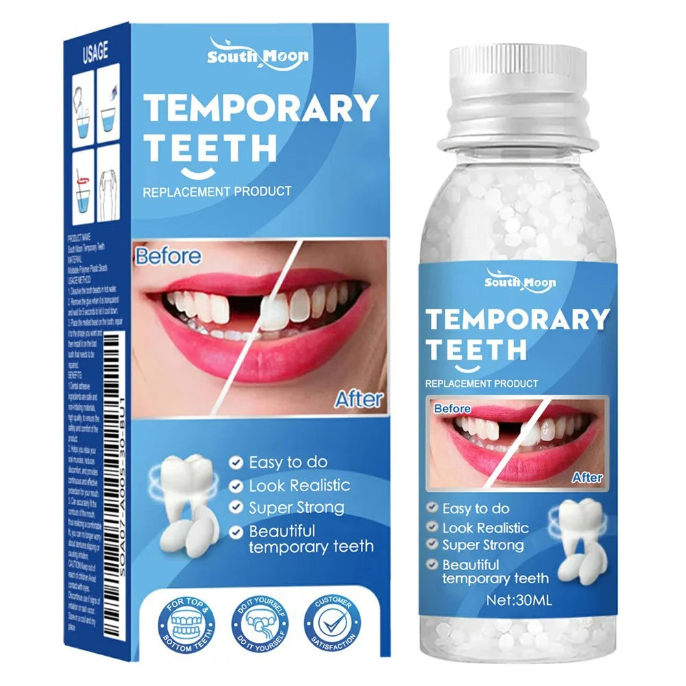 SOUTH MOON 30ml Temporary Tooth Filling Thermal Forming Repair Beads for False Teeth Moldable Dental Adhesive, SOA07-A005-30-BU1 - 1