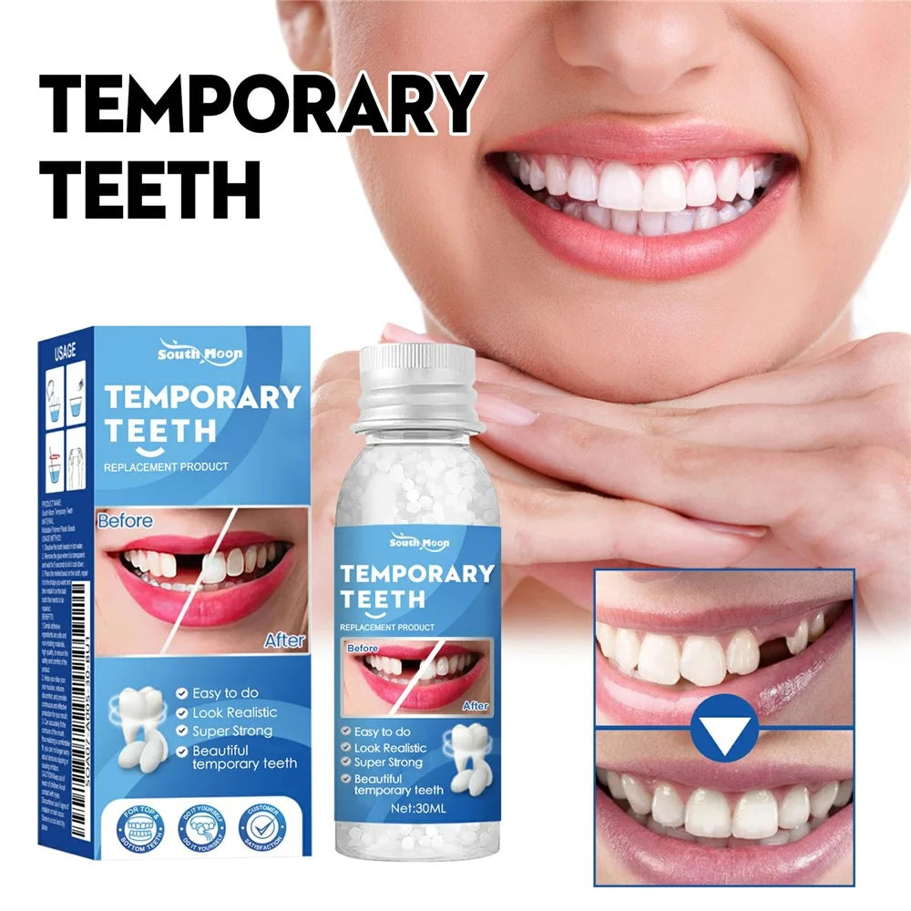 SOUTH MOON 30ml Temporary Tooth Filling Thermal Forming Repair Beads for False Teeth Moldable Dental Adhesive, SOA07-A005-30-BU1 - 2
