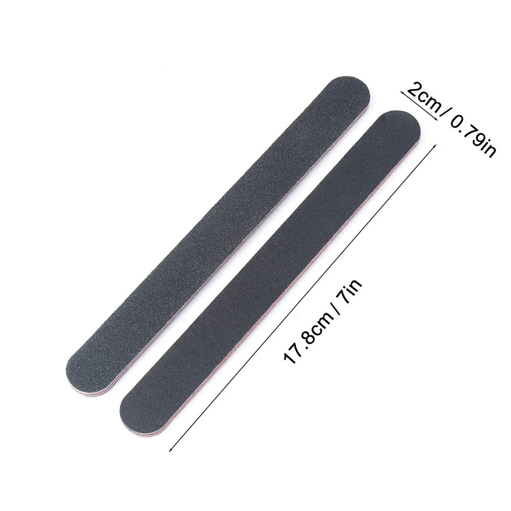 10Pcs Double Sided EVA + Red Abrasive Particles Nail File Natural Gel Nails Professional Manicure Tool - 4