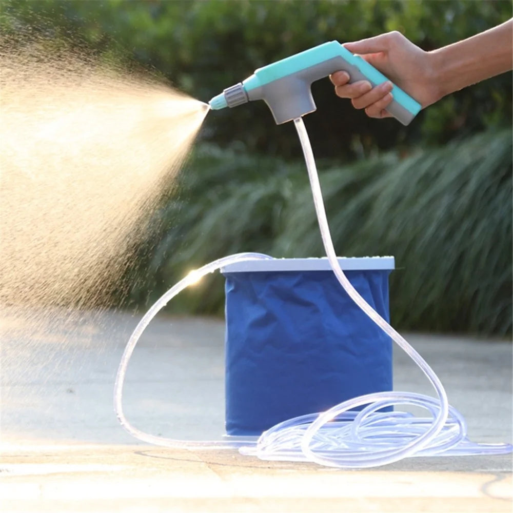 Multifunction Electric Garden Plants Sprayer High Pressure Lawn Watering Tool Nozzle Sprayer Head with 3 Meters Water Hose for Drink Bottle - Blue - 5