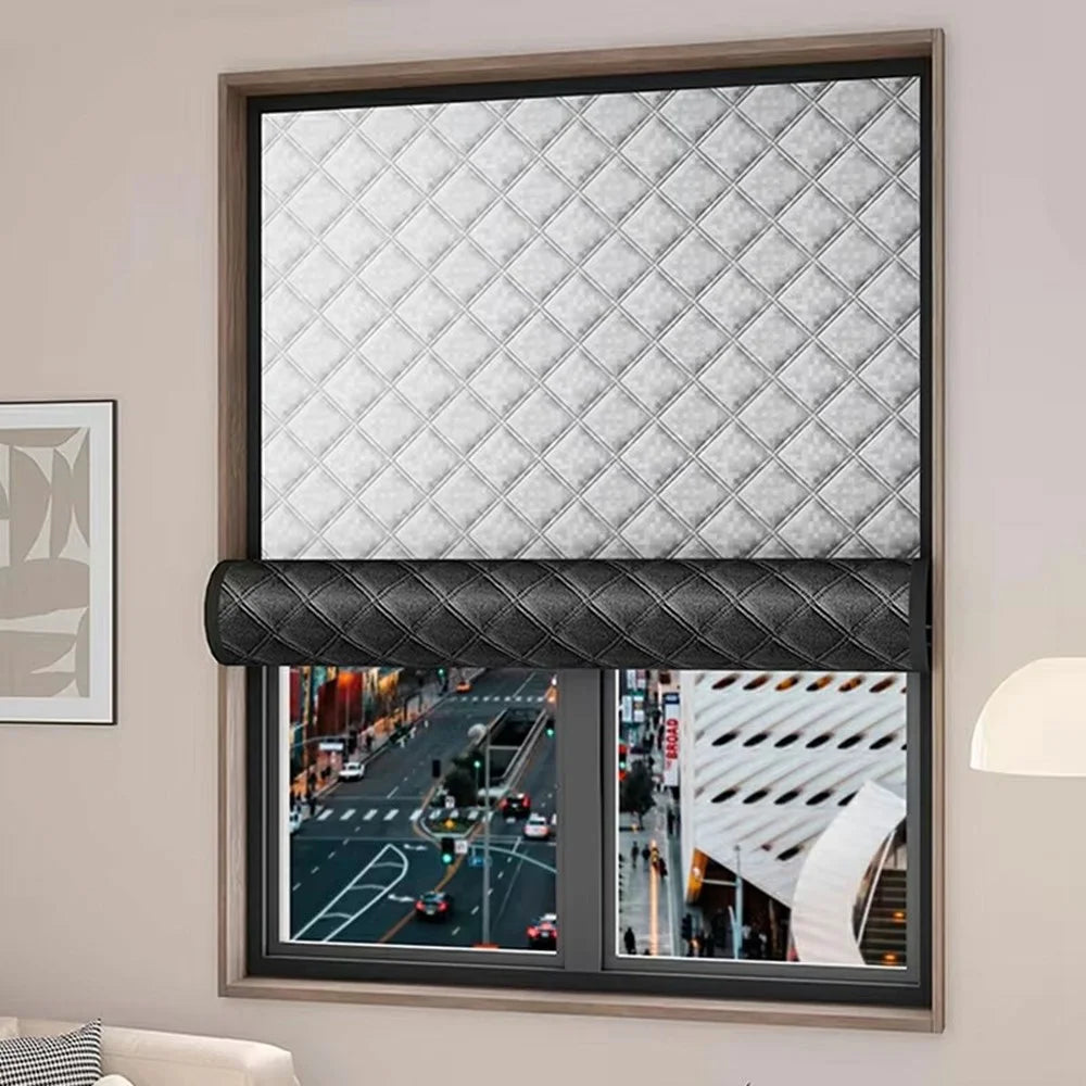 100 x 120cm Graphene Thermal Insulation Window Curtain Winter Self Adhesive Windproof Window Barrier - 7