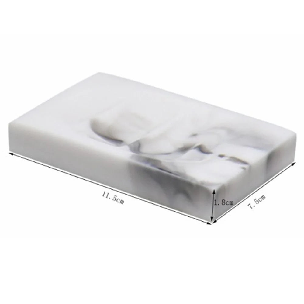 European Style Resin Soap Dish Hotel Home Bathroom Decorative Soap Draining Holder - White - 3