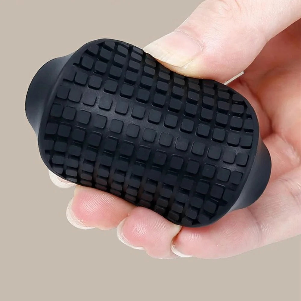 4Pcs Furniture Leg Pads 5cm Round Anti Slip Soft Feet Noise Reduction for Sofa Table Chair - Black - 3