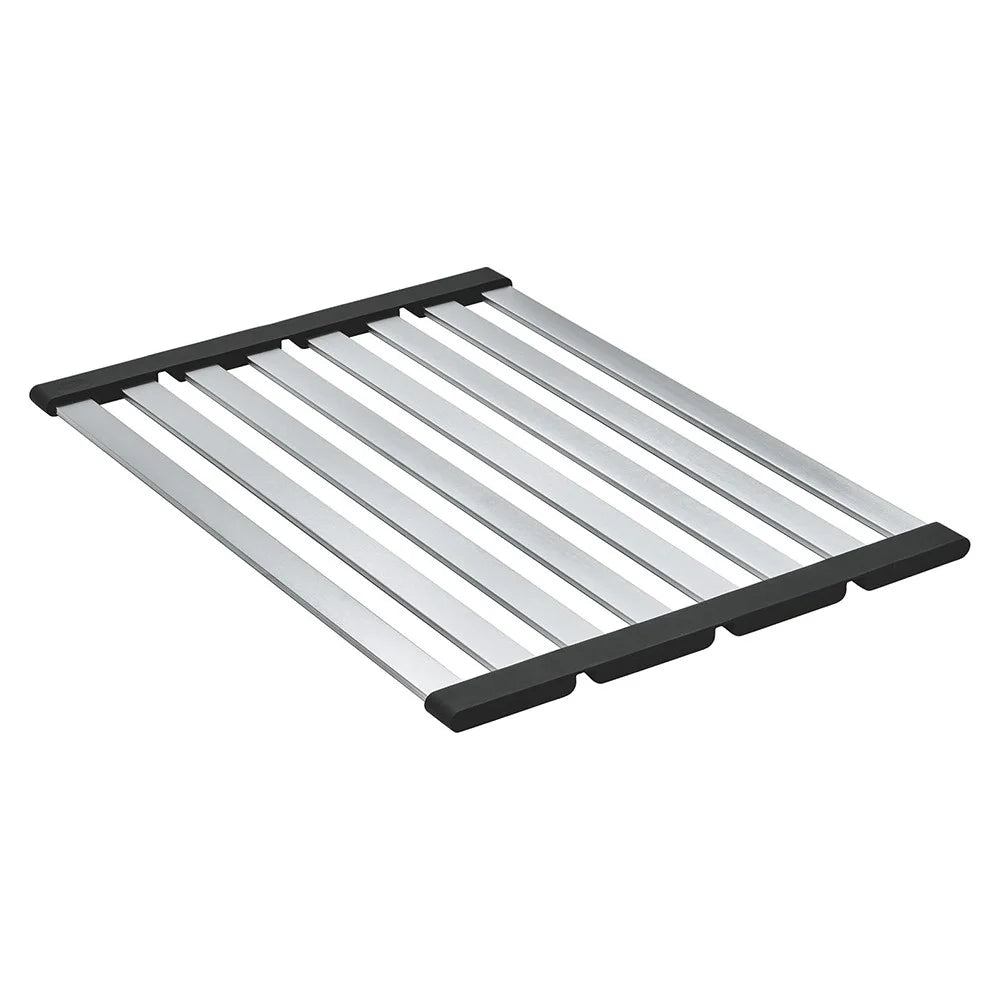 Foldable Extendable Over Sink Dish Drying Rack 304 Stainless Steel Kitchen Organizer Storage Shelf 55 x 32.5cm - 2
