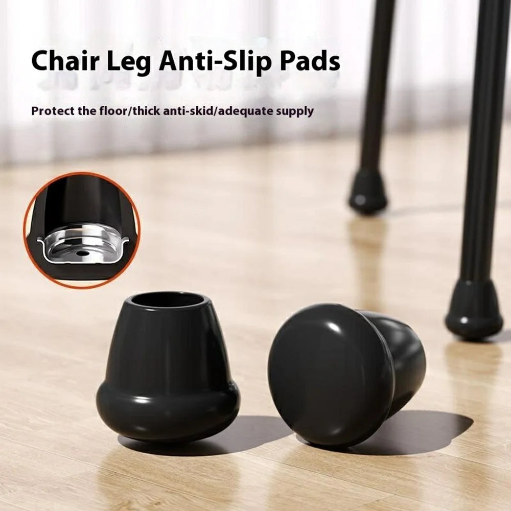 4Pcs Size L Chair Leg Covers Anti Scratch Floor Protectors Non Slip Silicone Furniture Feet Pads for 22-25mm Diameter - 2