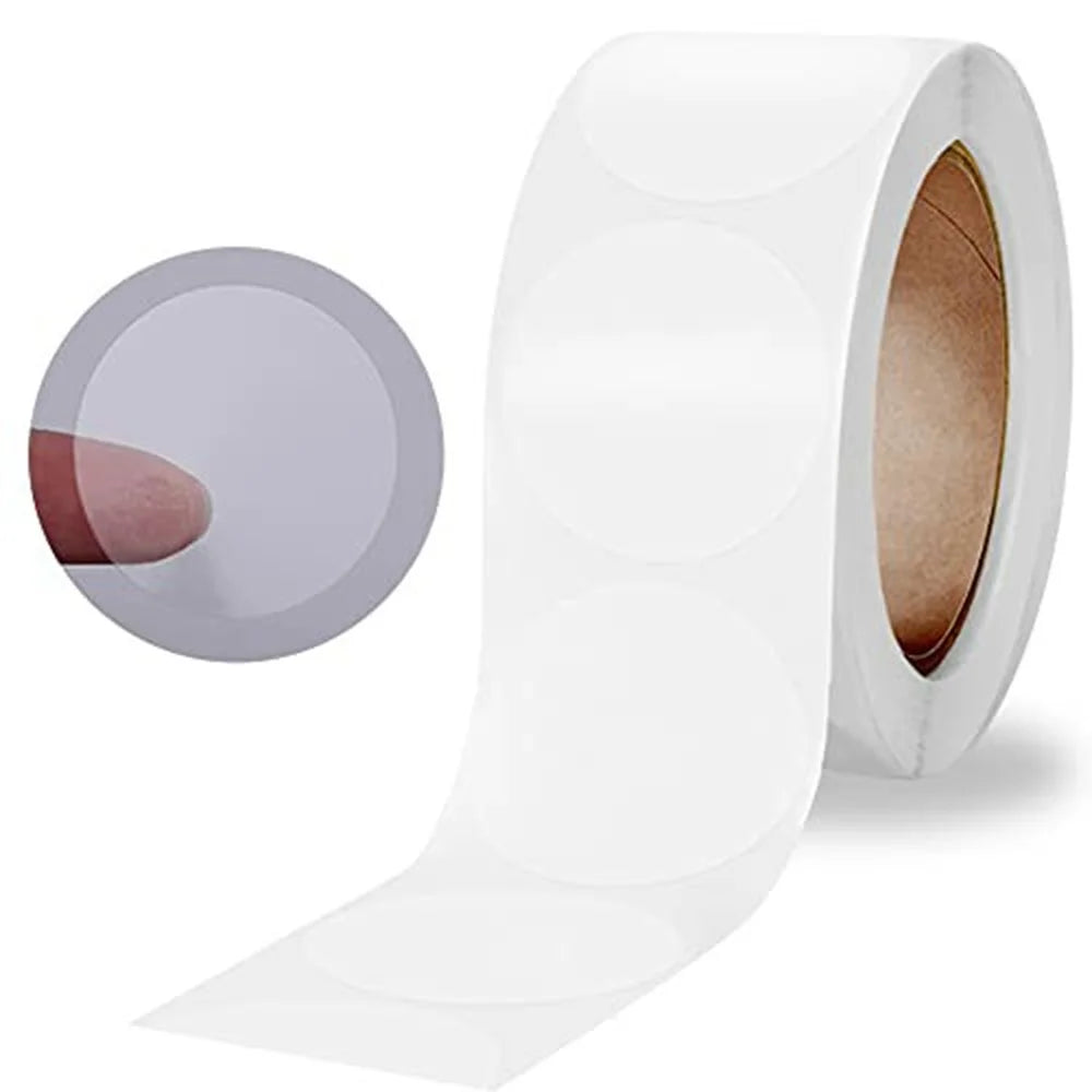 500Pcs / Roll 2cm Diameter 2.5C Thickness Transparent Stickers Round Self Adhesive Labels for Envelopes Gifts - 1