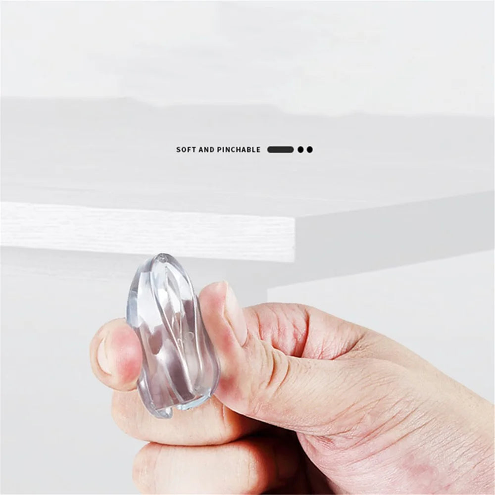 10Pcs Transparent Child Safety Corner Protectors Furniture Corner Edge Safety Protectors PVC Corner Bumpers Covers - Waterdrop Shape - 6