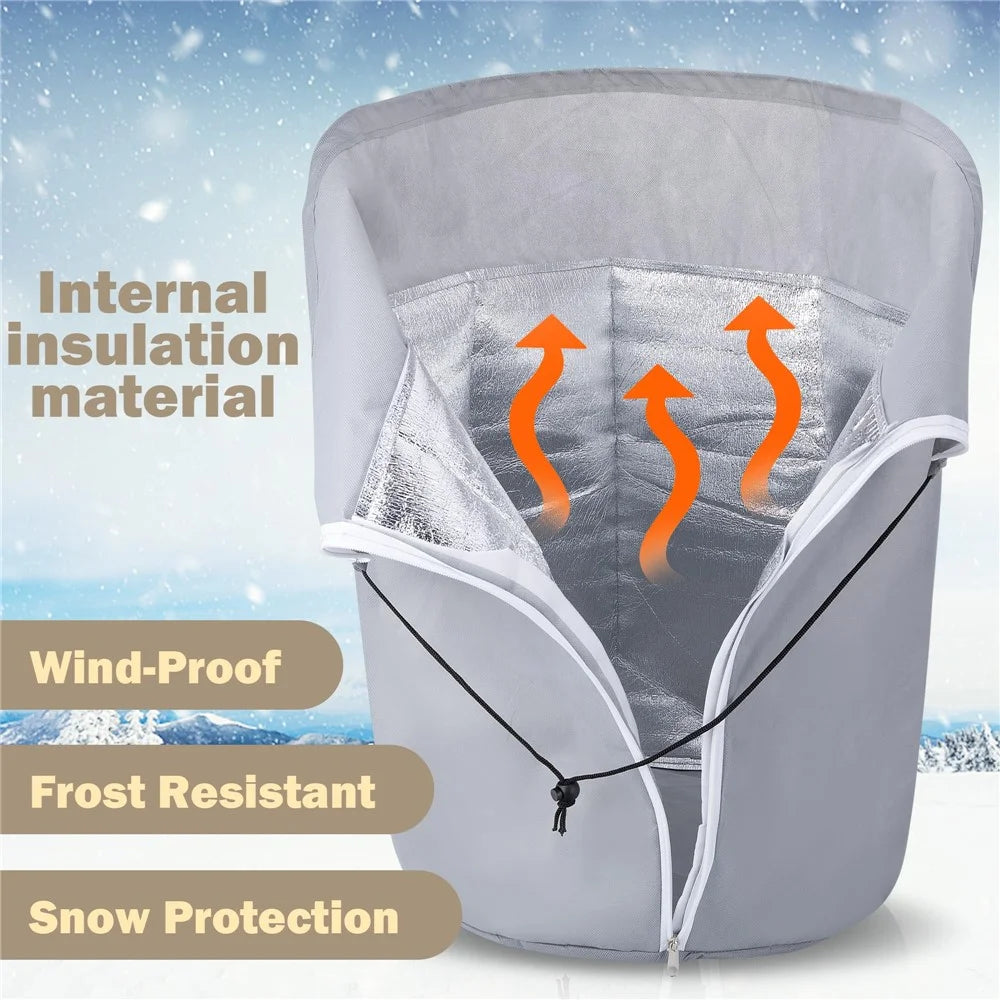 45 x 50cm Plant Frost Protection Cover Garden Tree Anti-Freeze Insulation Bag Oxford Fabric Eco-Friendly Pot Shield - Grey - 3