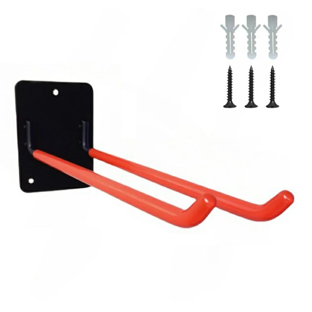 Wall Mounted Garage Tool Organizer Heavy Dut Metal Hanger for Shovel Rake Storage Rack - Orange - 1
