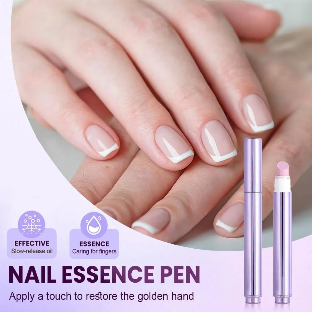 Nail Care Pen Cuticle Remover Hangnail Repair Tool Damaged Nail Treatment File Nourishing Oil for Nail Edge Moisturizing - 2