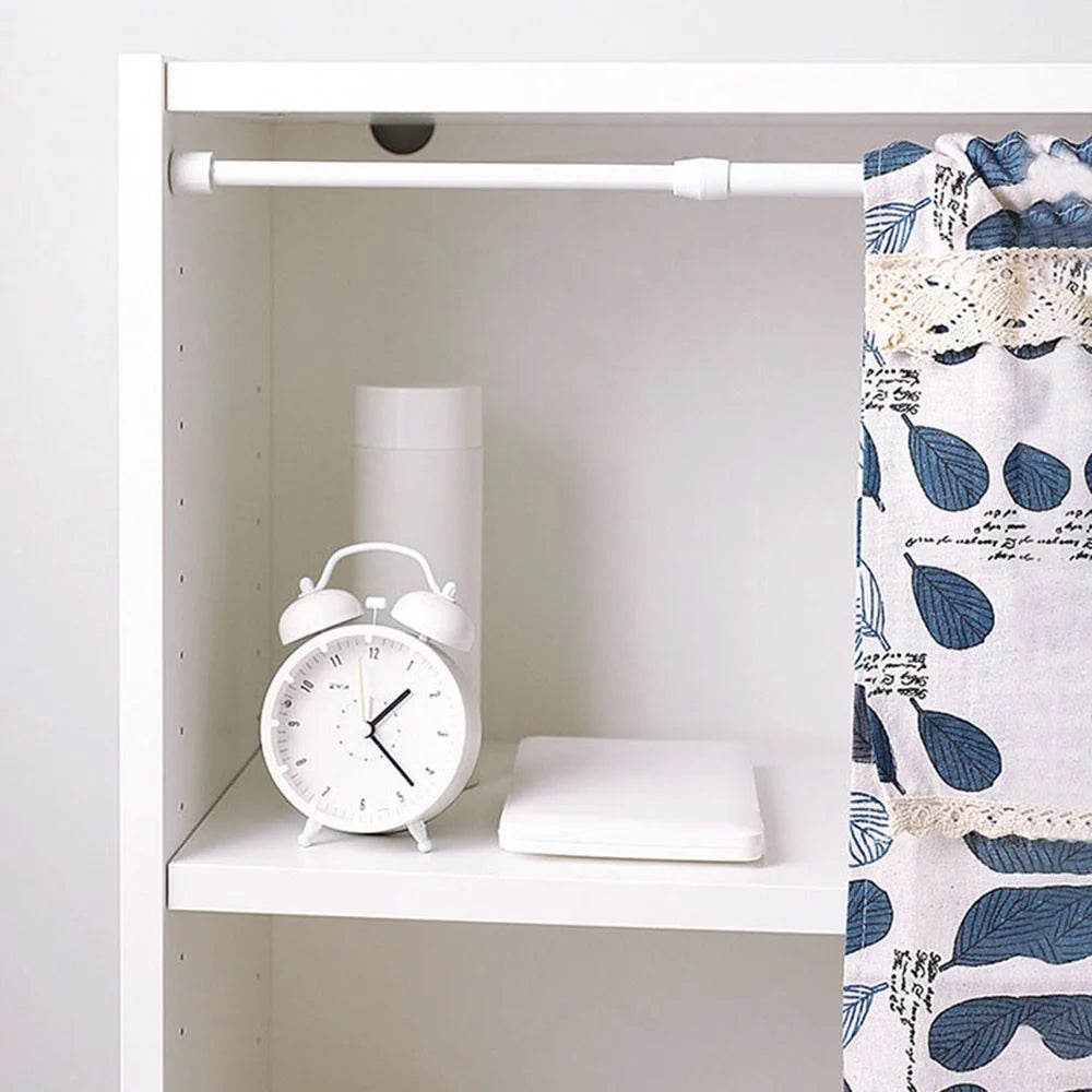 40-70CM Telescopic Tension Curtain Rod Wardrobe Clothes Hanger Rod No Drill Curtain Hanger Pole - 4