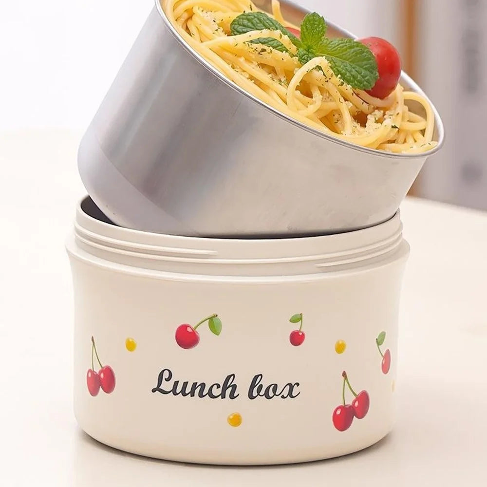 316 Stainless Steel Lunch Box Set with 440ML + 600ML + Insulated Bag Microwave Safe Leak Proof for Students  /  Office Workers (No FDA) - 5