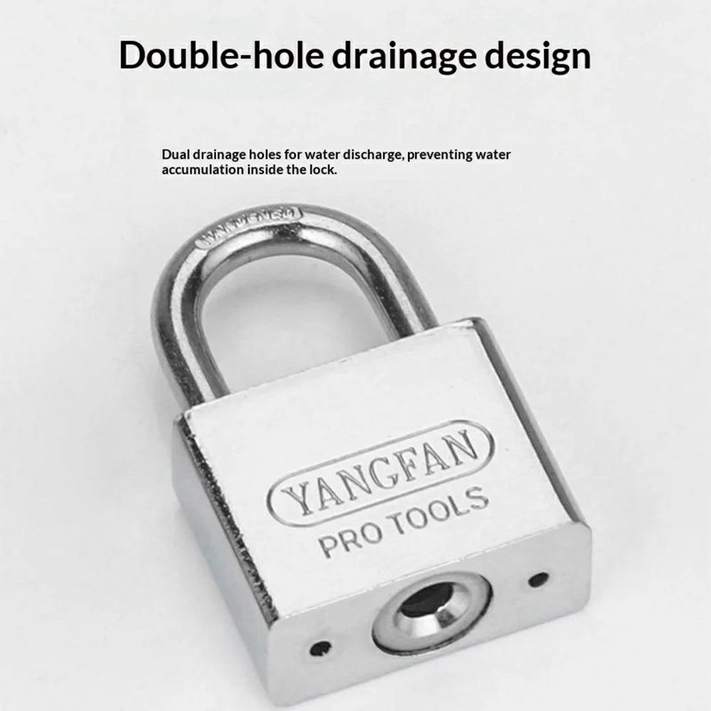 YANGFAN Anti Theft Padlock 30mm Short Shackle Waterproof Rust-Resistant Security Lock with 3 Keys for Home - 2
