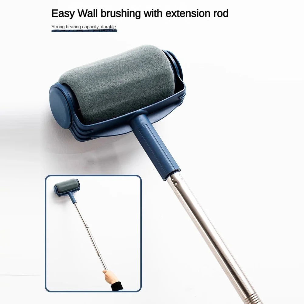 Paint Roller Brush Set with Extension Pole for Latex Paint Wall Ceiling Furniture Roller Brush - 4