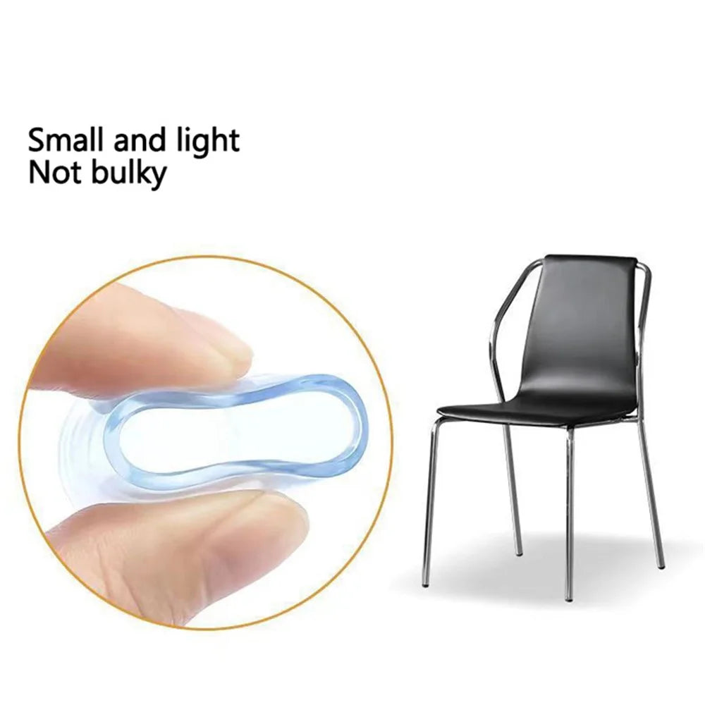 4Pcs  /  Set 60mm Round Furniture Legs Feet Pad Clear Rubber Floor Protector Chair Leg Caps Anti-slip Table Leg Socks - 2