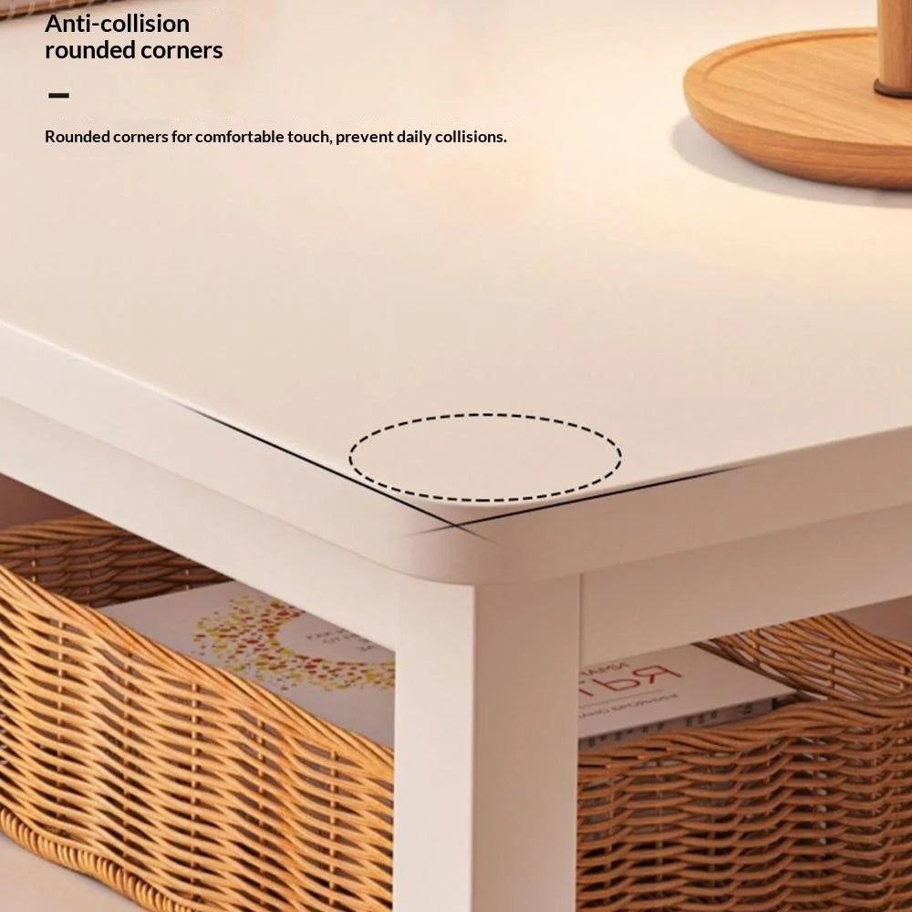 120 x 40cm Double Layer Narrow Desk with Storage Shelf, Modern Home Office Writing Table, Simple Bedroom Study Workstation - White - 2