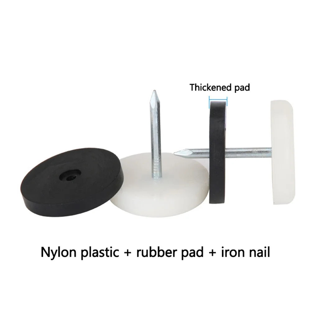 20Pcs / Set 19mm Diameter Thickened Furniture Glide Nail-on Slider Pad Floor Protector for Wooden Leg Feet of Chair Table Sofa - 3