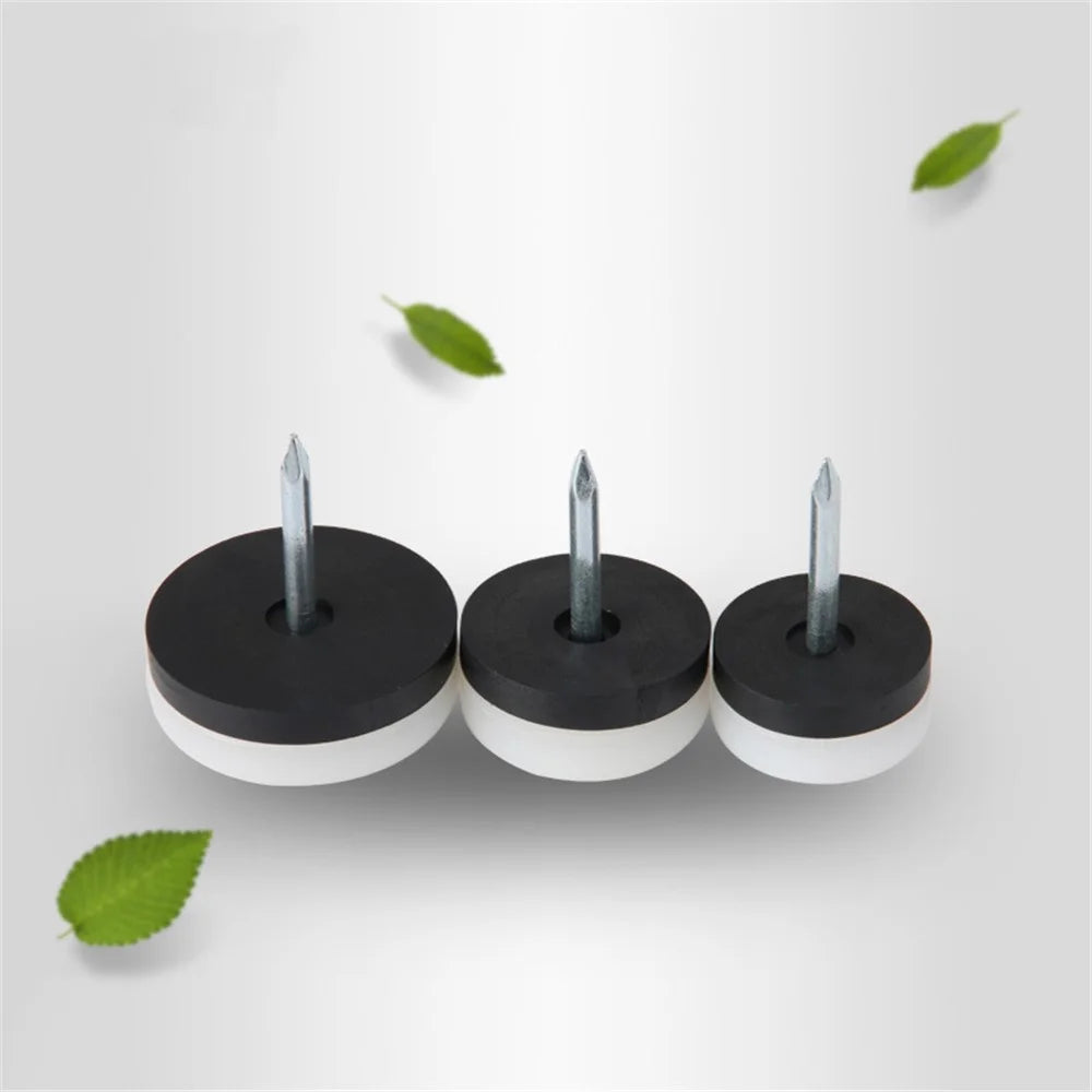 20Pcs / Set 19mm Diameter Thickened Furniture Glide Nail-on Slider Pad Floor Protector for Wooden Leg Feet of Chair Table Sofa - 5