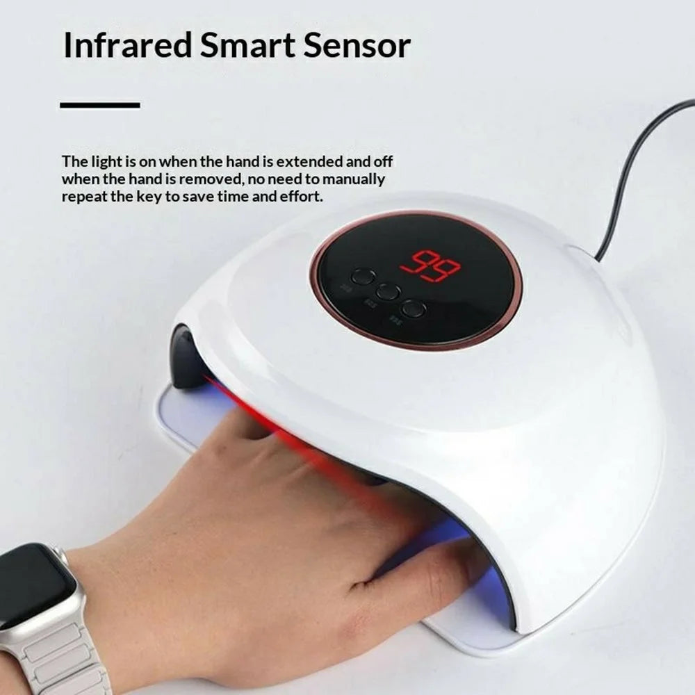 SML T13 30-LED Nail Lamp with Base UV Curing Light Professional Dual Light Source for Nail Art  /  Gel Polish  /  Manicure - White - 3