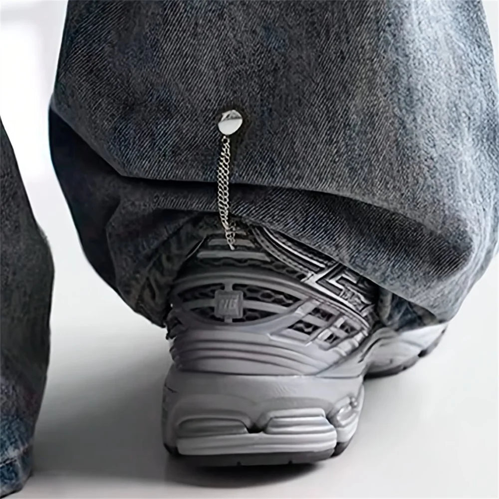 2PCS Magnetic Trouser Hem Clips Anti Drag Strong Magnet Pants Shortener No Sew Adjustable Cuffs - Silver - 2