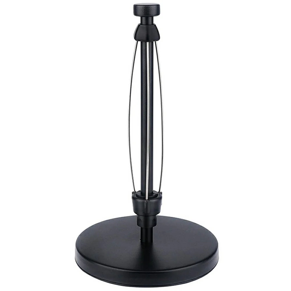 Kitchen Counter Paper Towel Holder Stainless Steel Paper Stand with Damping - Black - 1